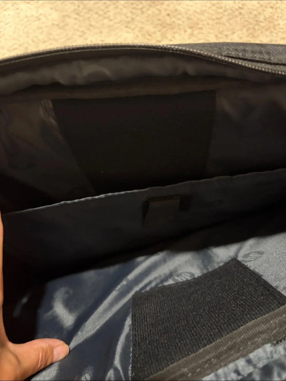 HP Black and Dark Gray Laptop Briefcase with Shoulder Strap